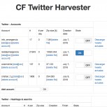 Screenshot CF Twitter Harvester